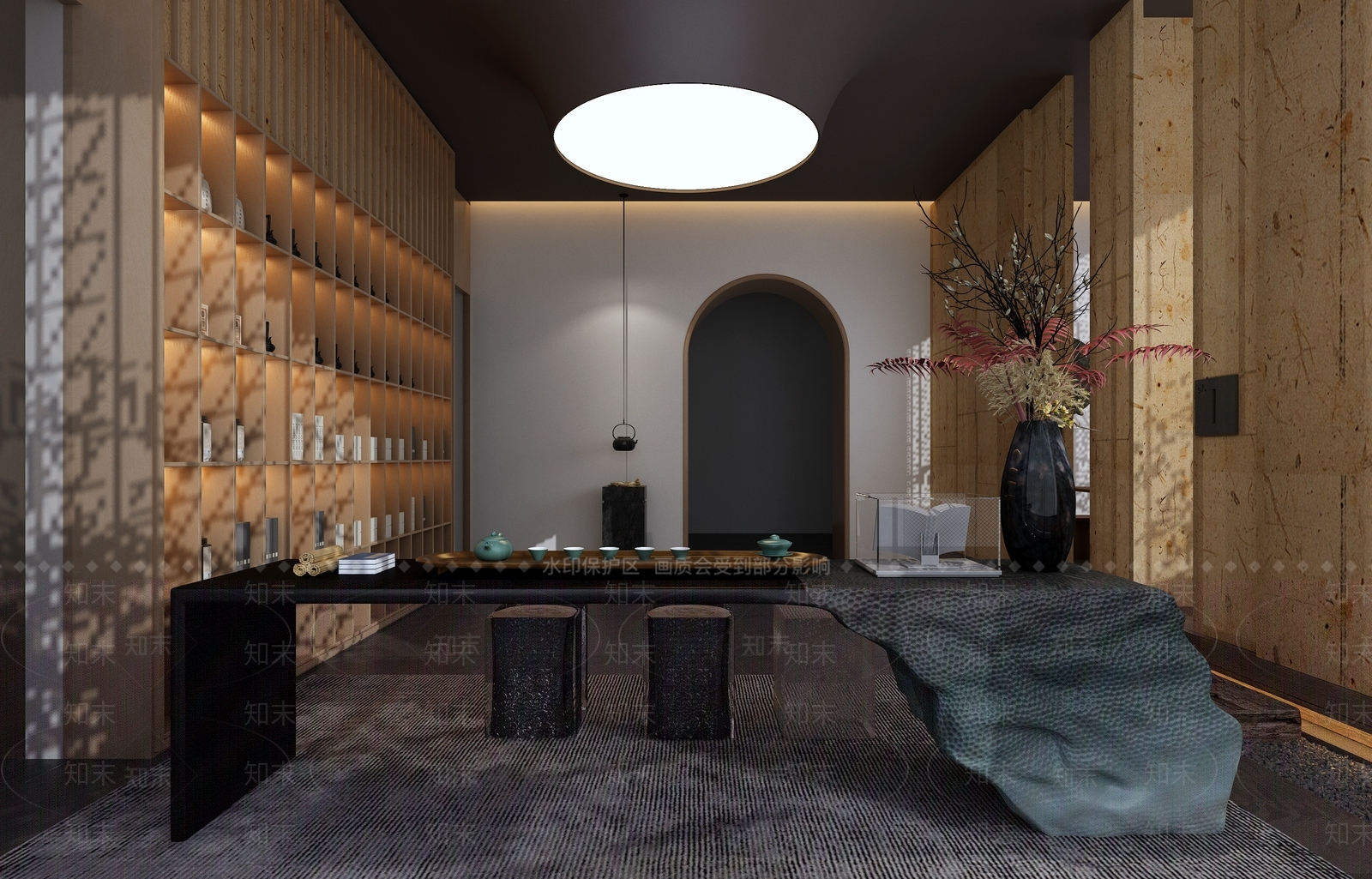 日式茶室3D模型下载【ID:1140871921】