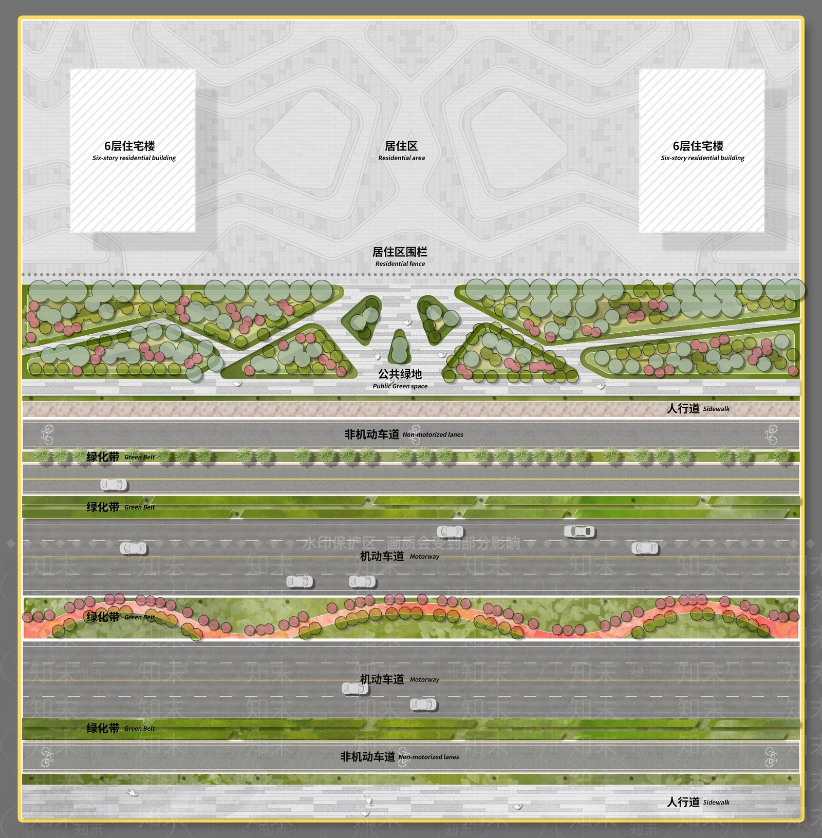 现代道路SU模型下载【ID:1140873192】