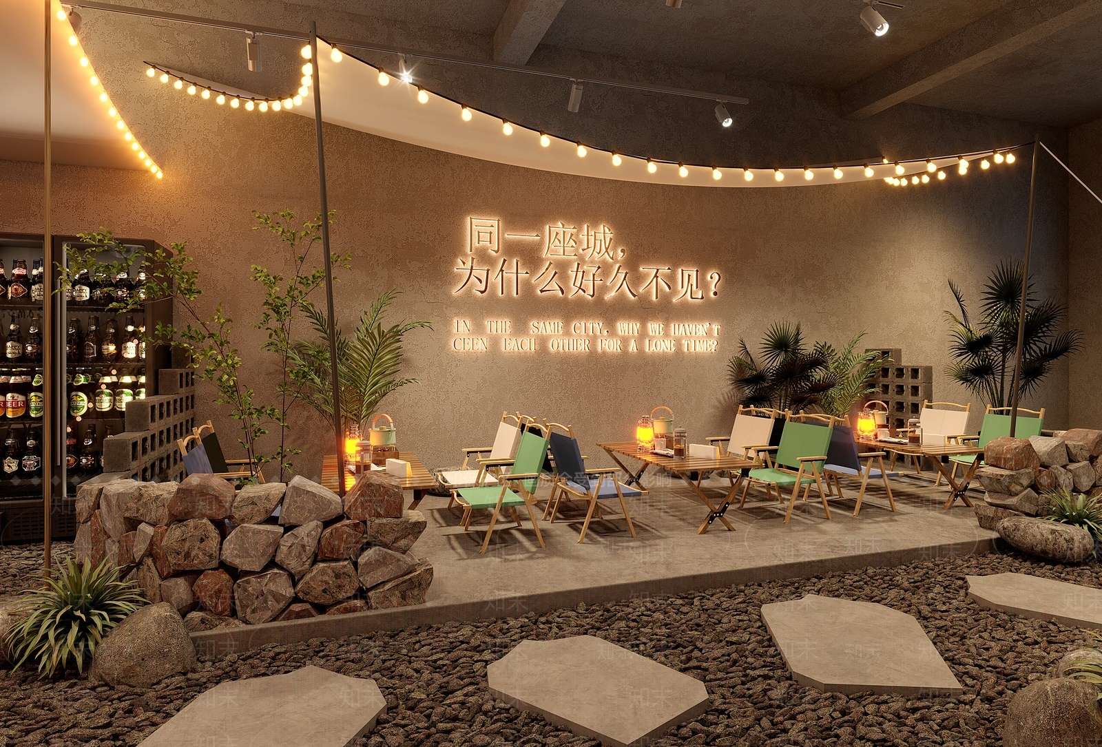 工业风露营烧烤店SU模型下载【ID:1140875911】