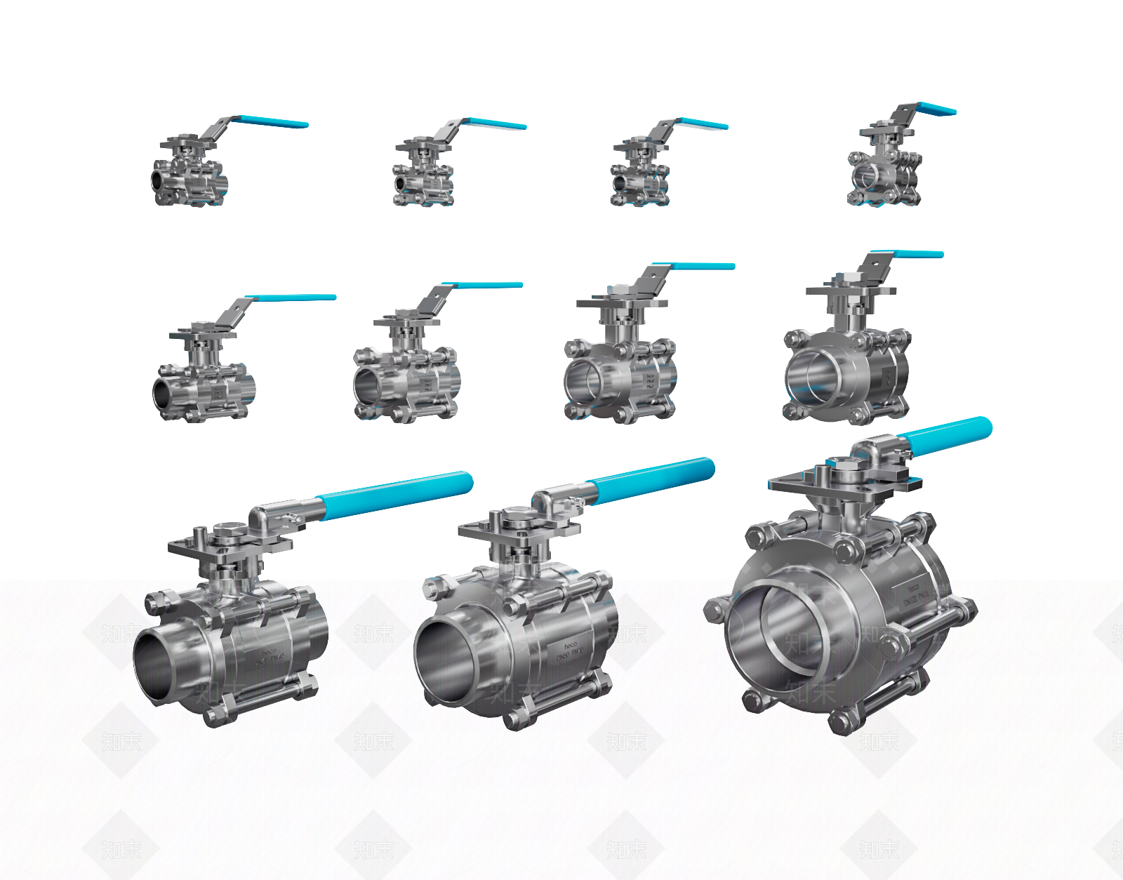 现代工业阀门管道零件SU模型下载【ID:1140876621】