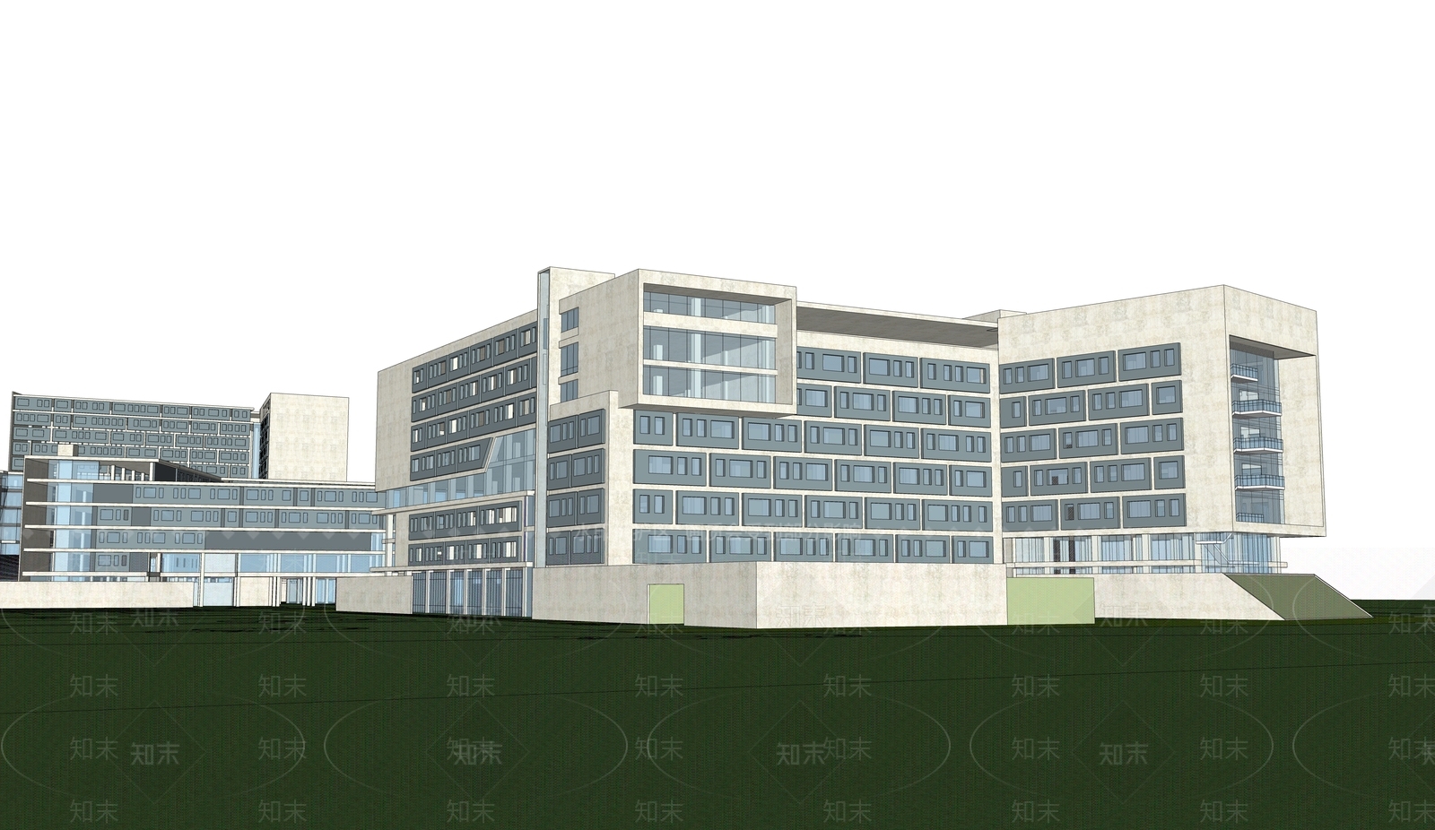 现代浙江大学新校区SU模型下载【ID:1140878014】