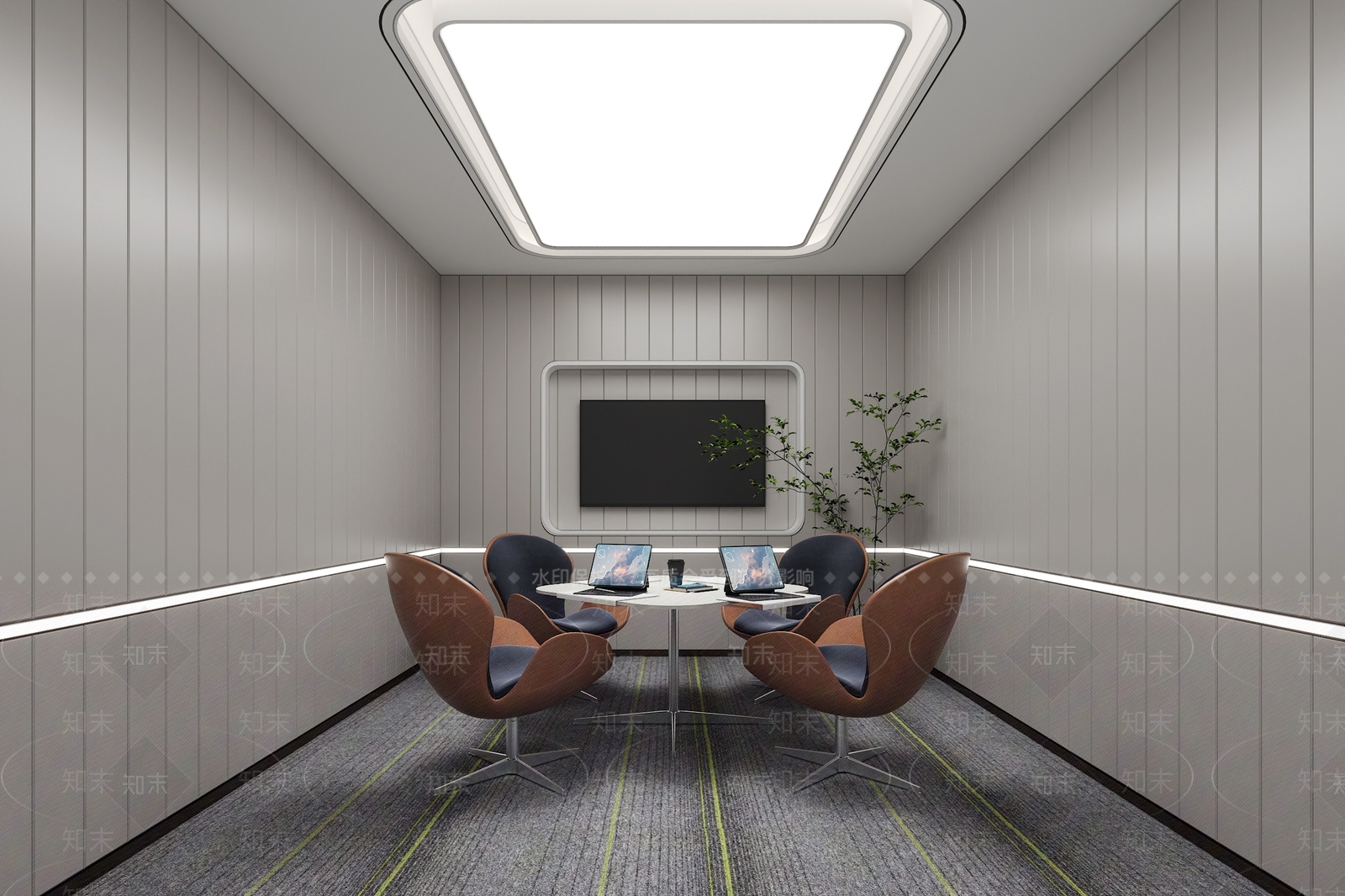 现代办公洽谈室3D模型下载【ID:1140880059】