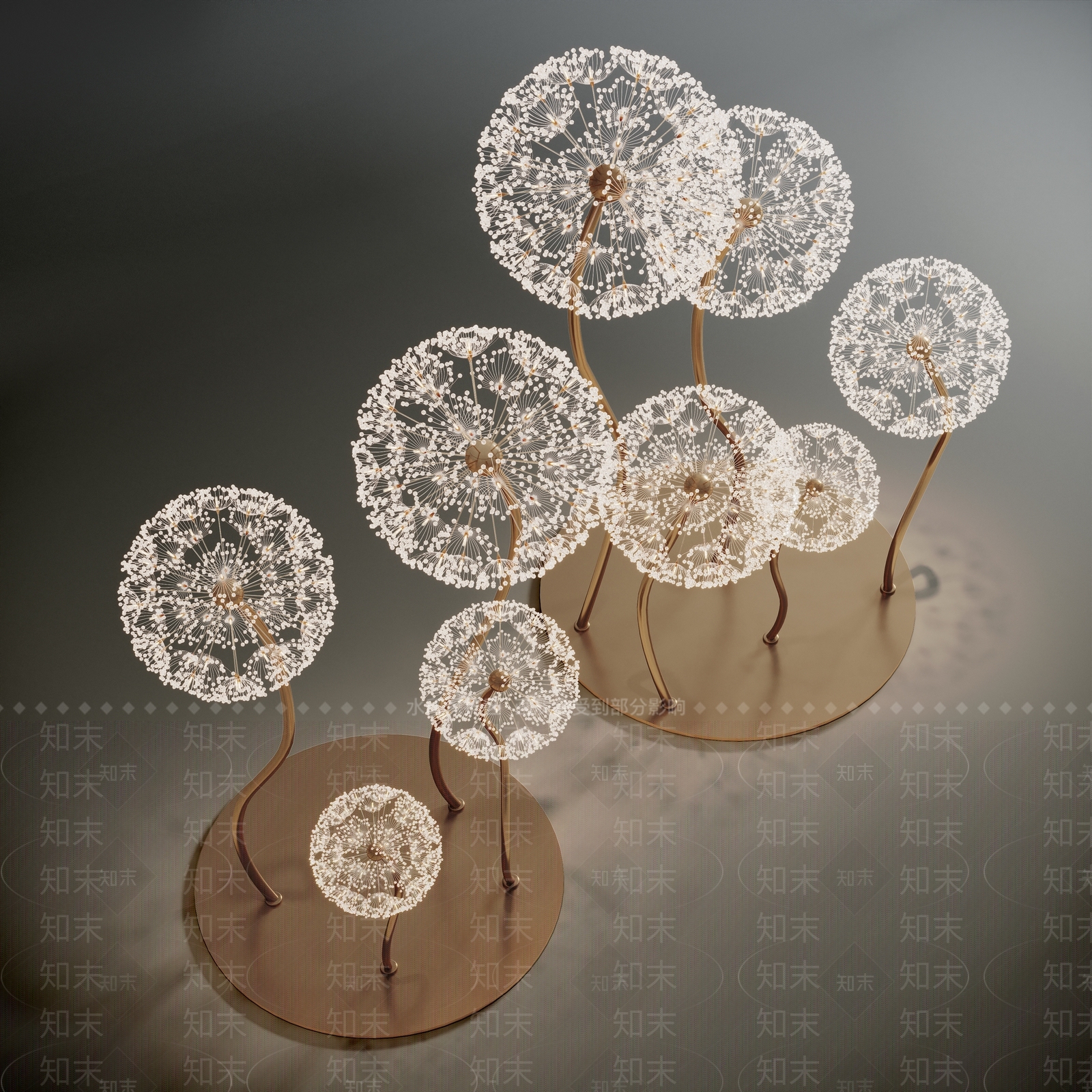 现代装饰灯3D模型下载【ID:1140883818】