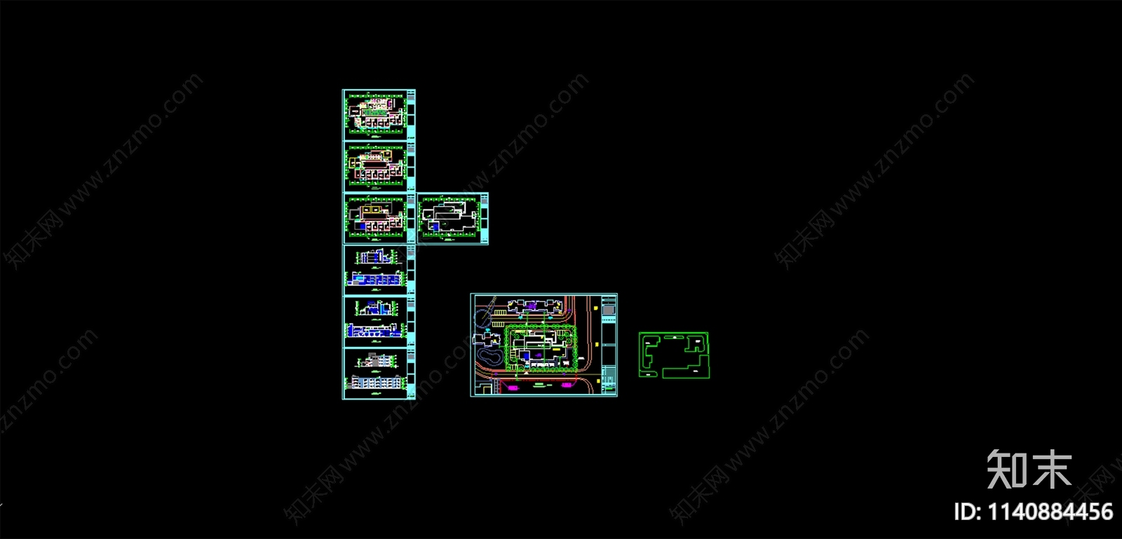 幼儿园建筑cad施工图下载【ID:1140884456】