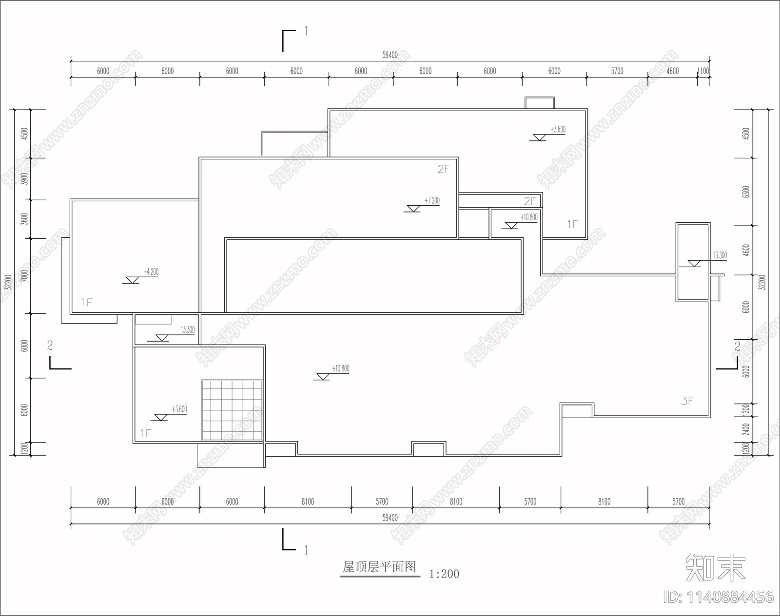 幼儿园建筑cad施工图下载【ID:1140884456】