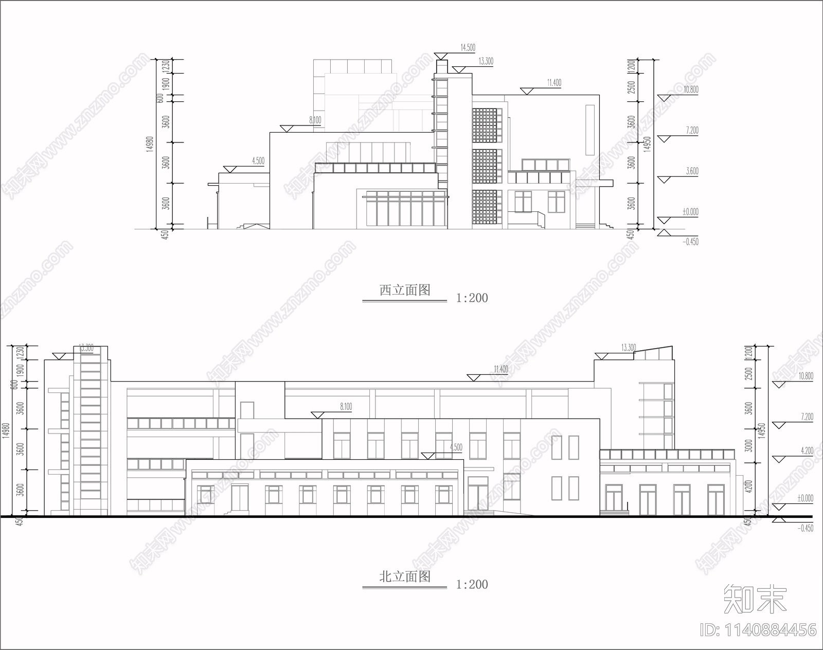 幼儿园建筑cad施工图下载【ID:1140884456】