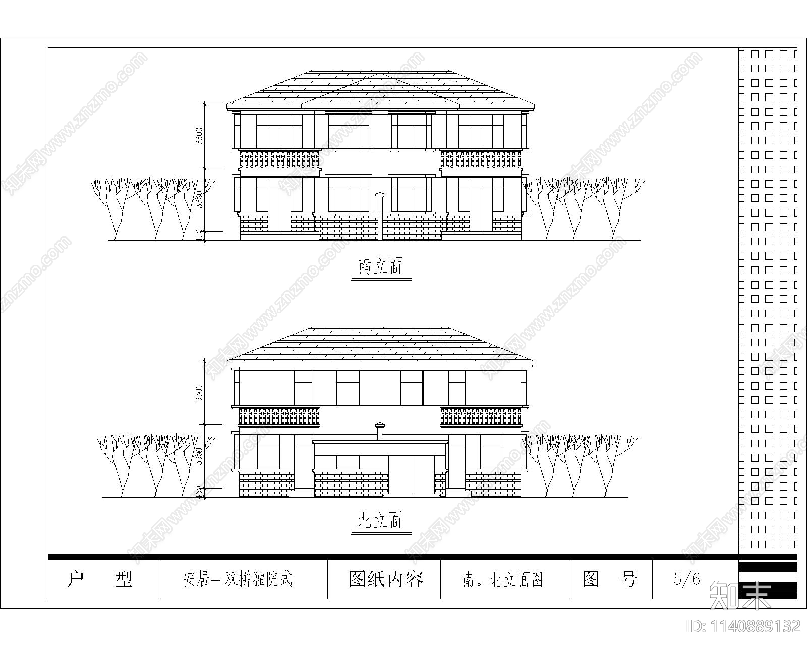 住宅建筑cad施工图下载【ID:1140889132】