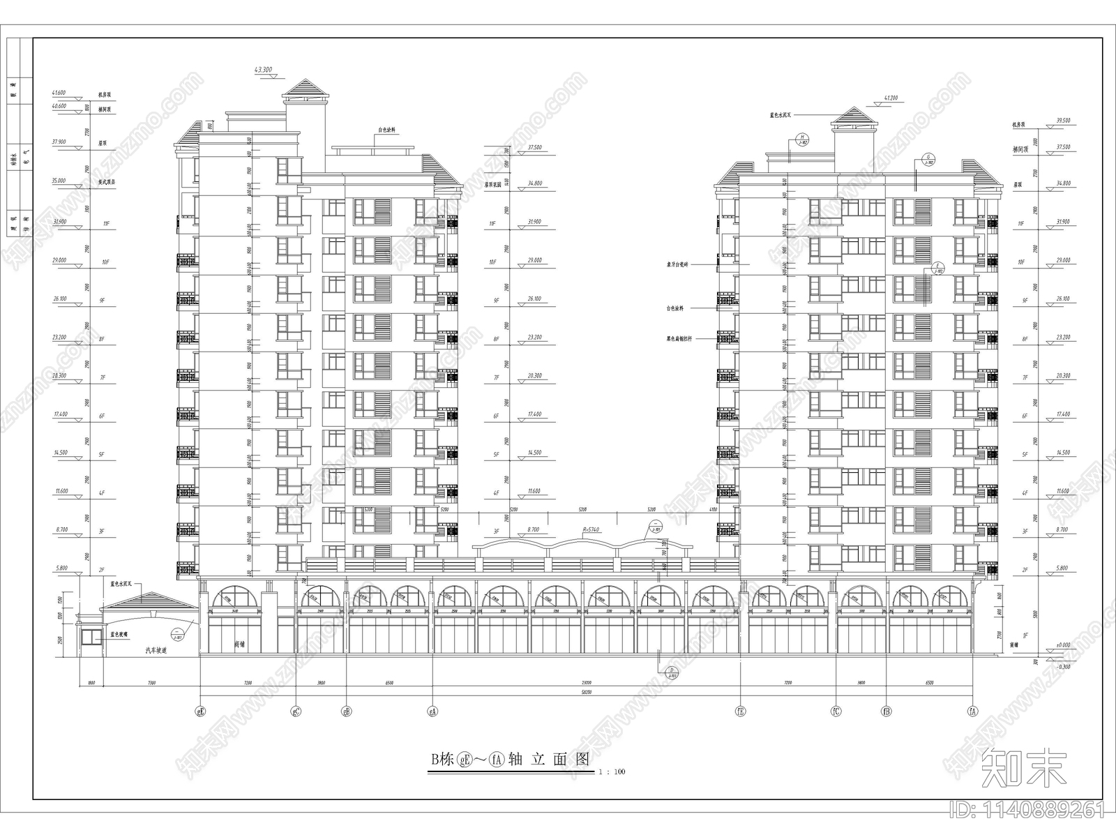 南方某高层住宅小区建筑施工图下载【ID:1140889261】