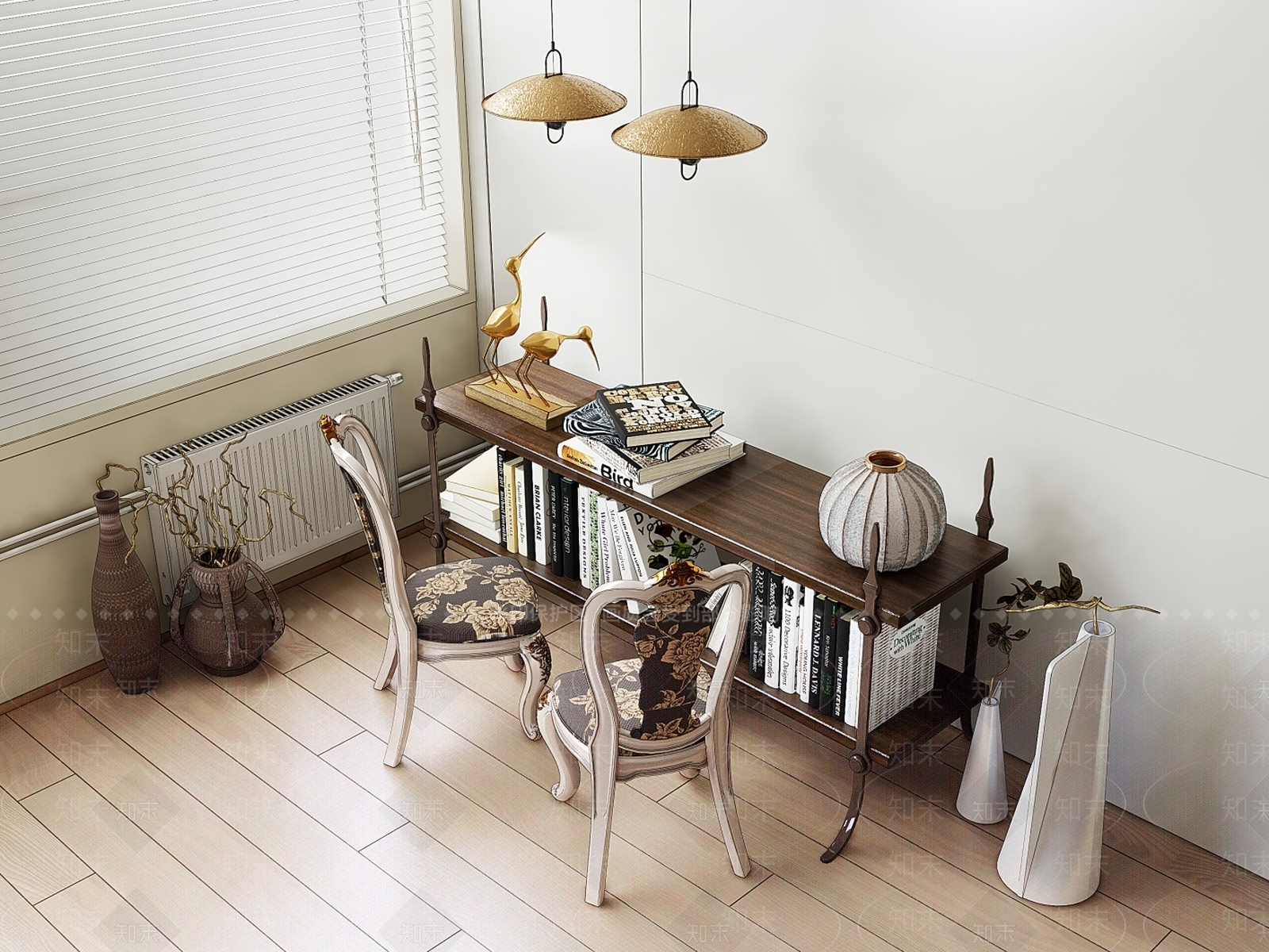 欧式书桌SU模型下载【ID:1140891195】