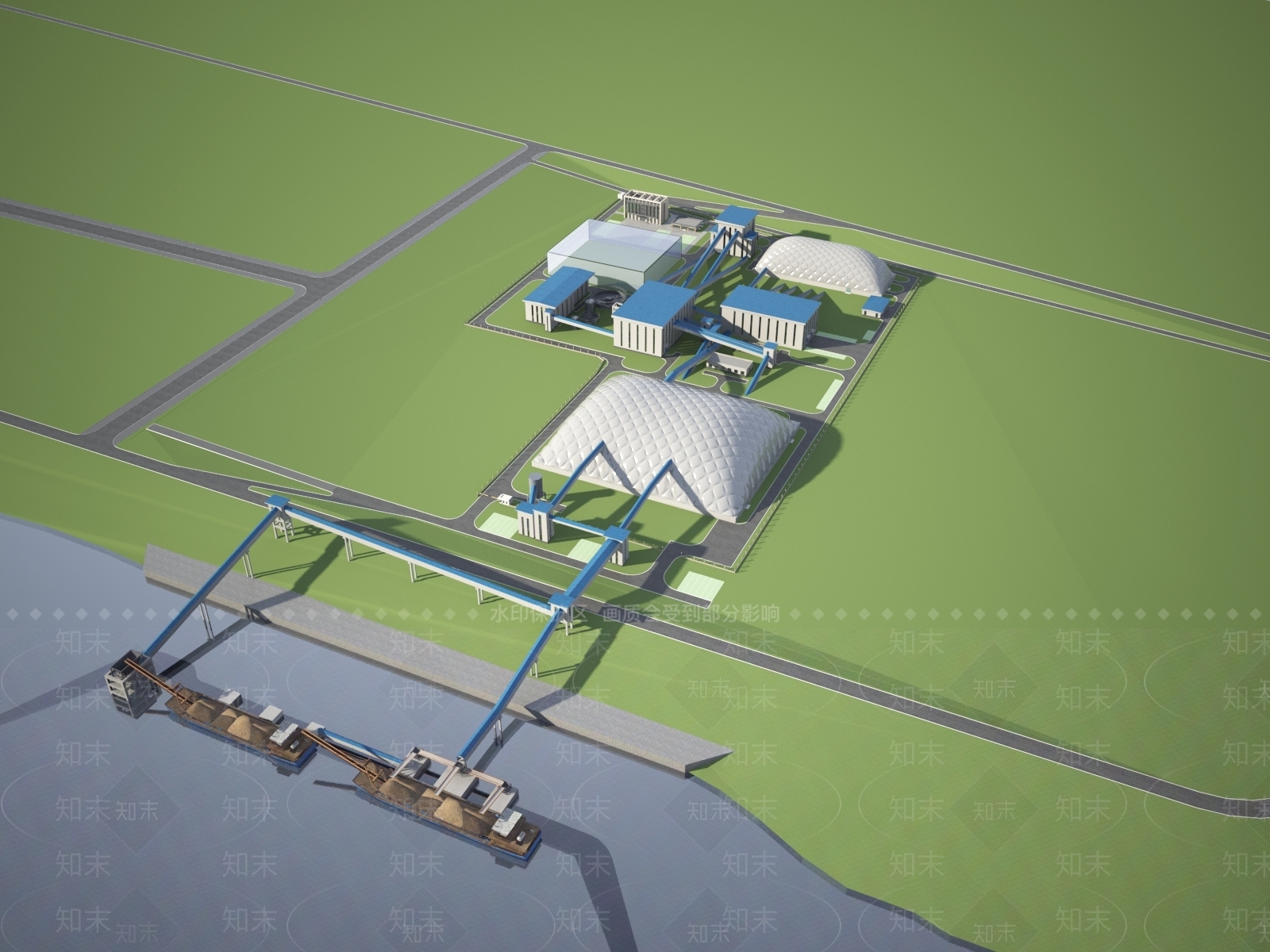 现代工业厂房3D模型下载【ID:1140903284】