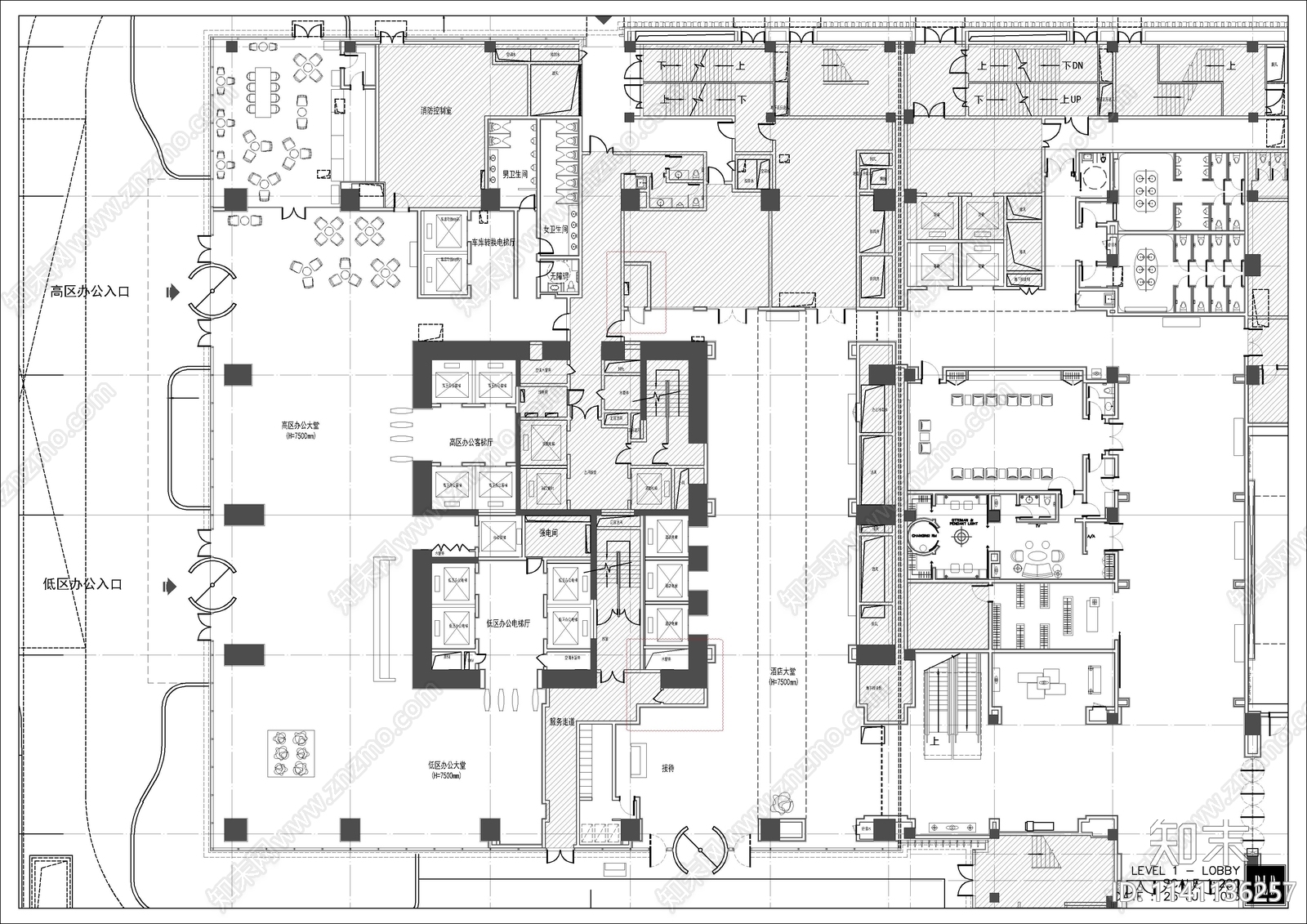 5套五星级酒店室内装修施工图下载【ID:1141136257】