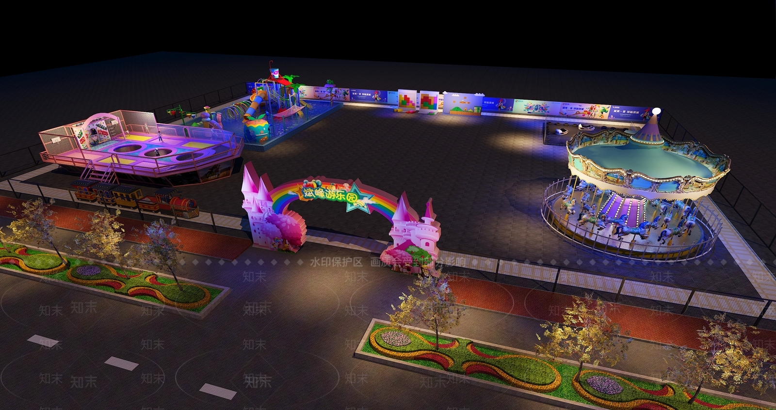 现代游乐设施3D模型下载【ID:1140907086】