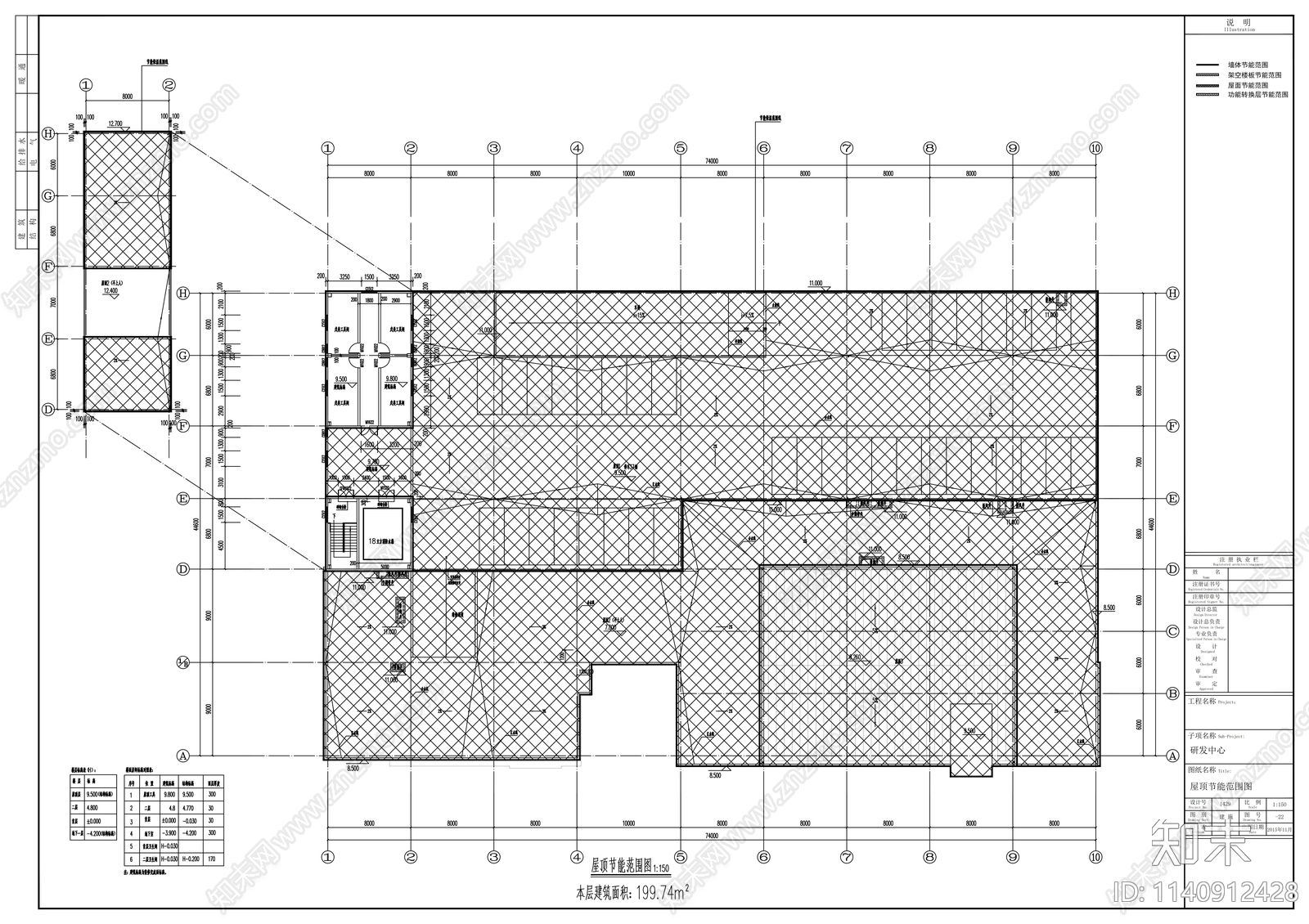 东风日产研发中心建筑cad施工图下载【ID:1140912428】