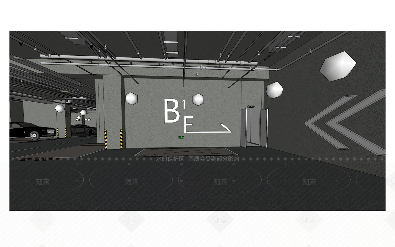 现代车库SU模型下载【ID:1140917813】