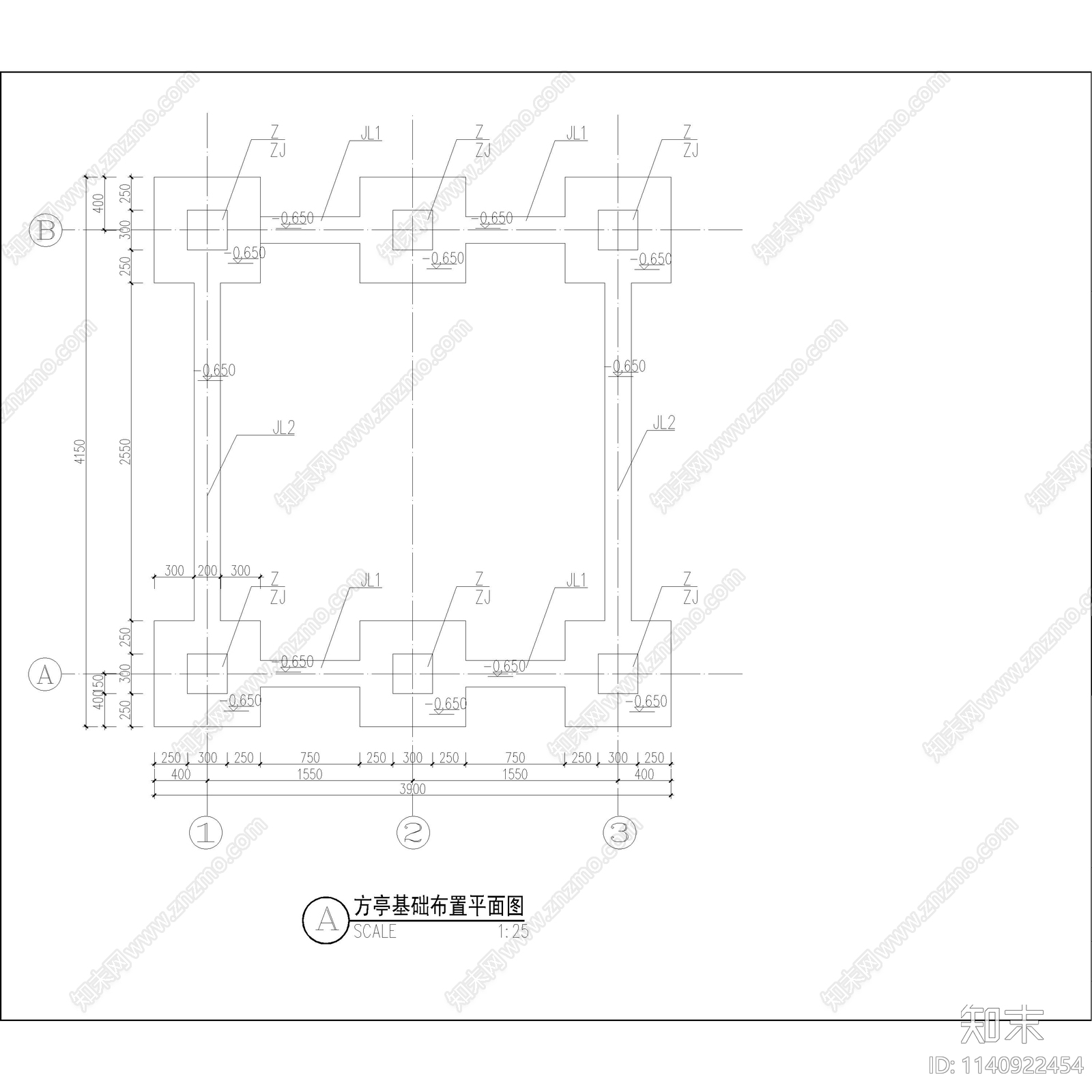 特色钢结构方亭详图cad施工图下载【ID:1140922454】