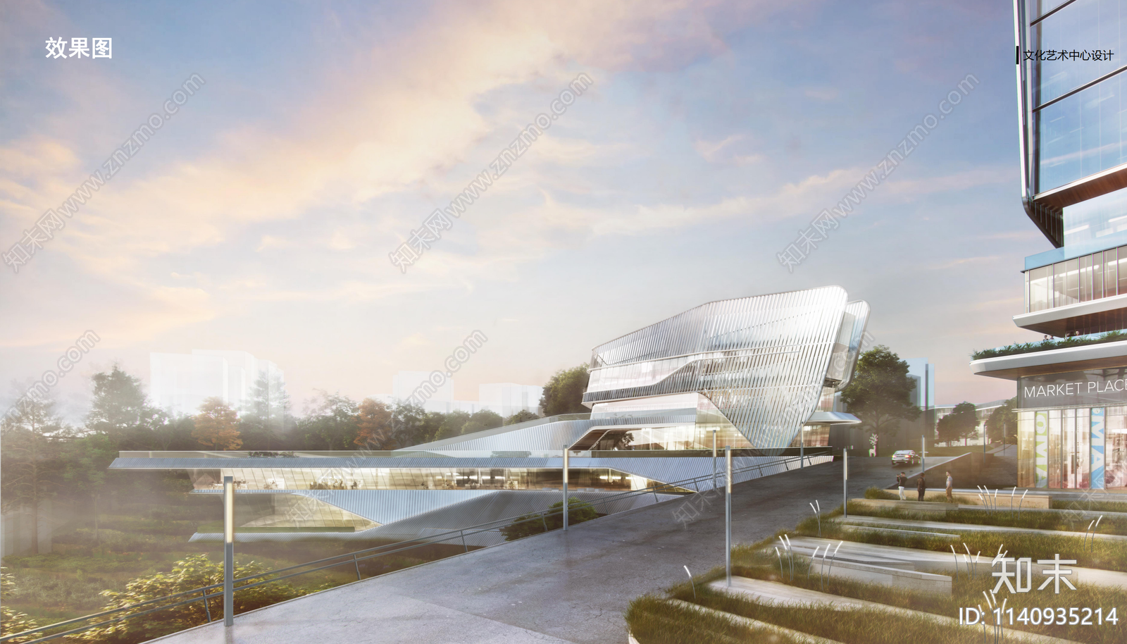 重庆万华麓悦江城会所建筑效果图施工图下载【ID:1140935214】