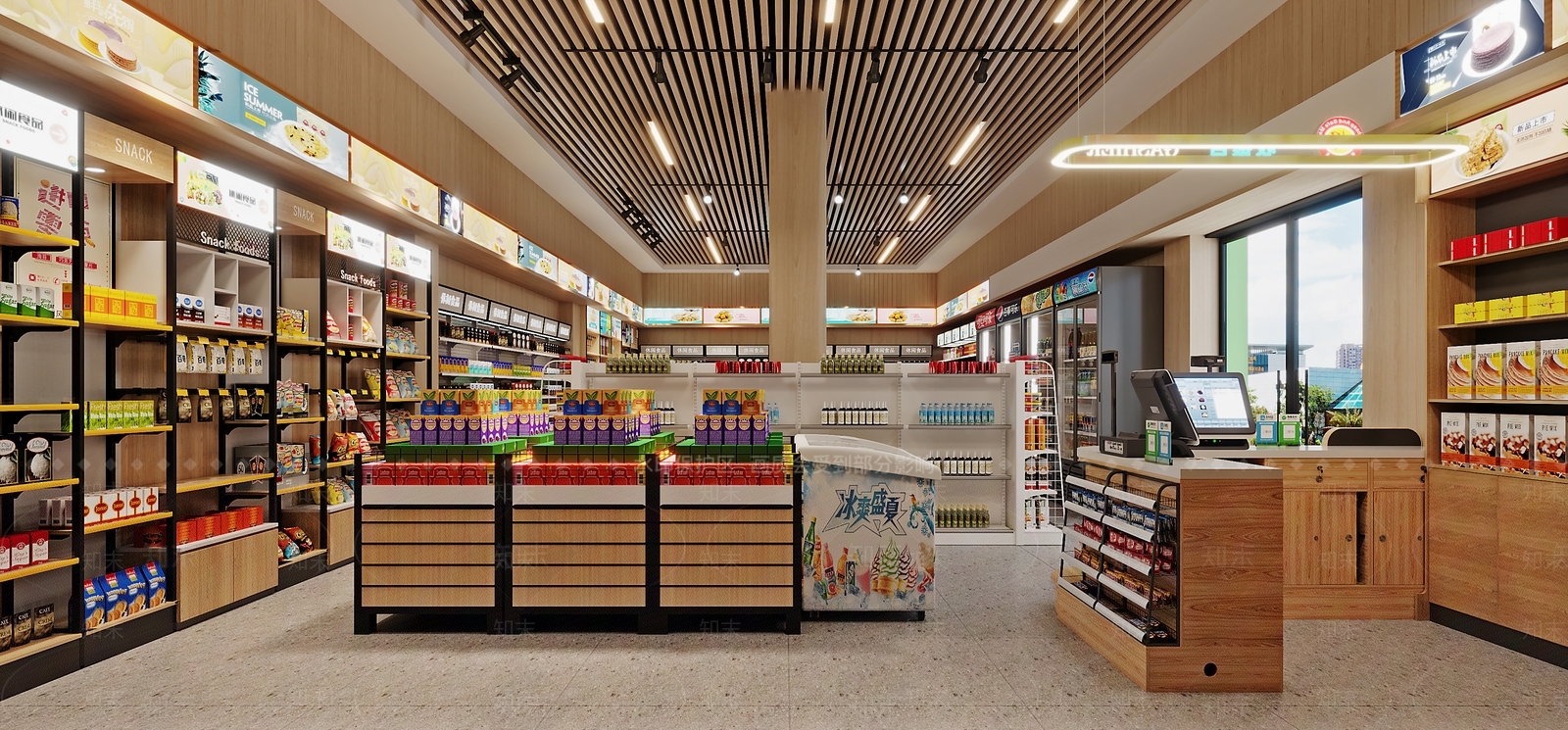 现代超市3D模型下载【ID:1140938510】