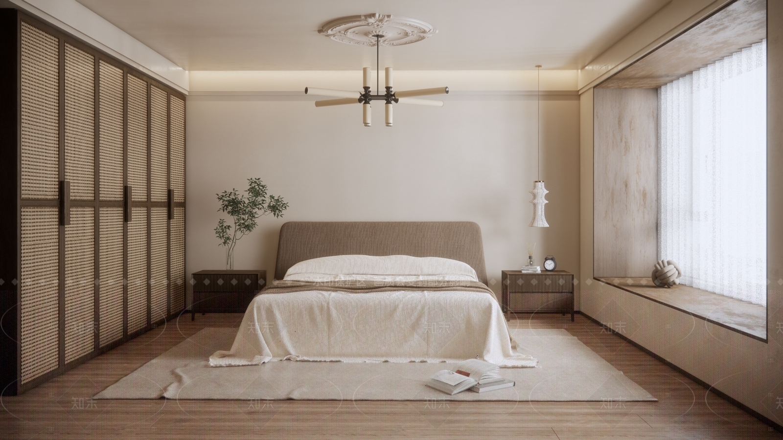 侘寂家居卧室SU模型下载【ID:1215931284】