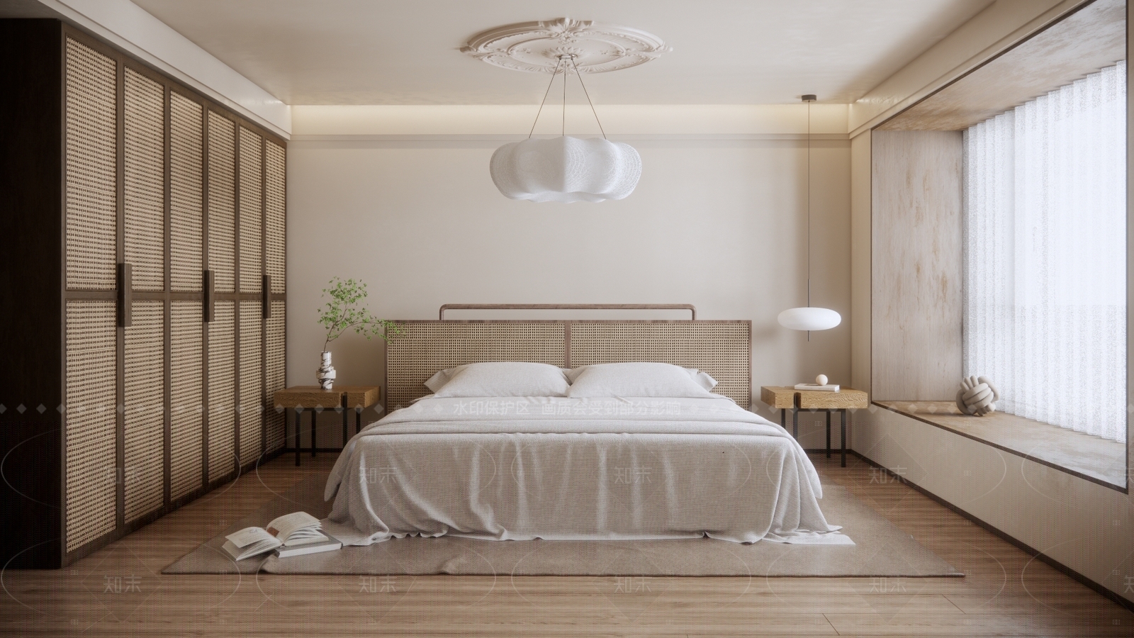 侘寂家居卧室SU模型下载【ID:1216052948】