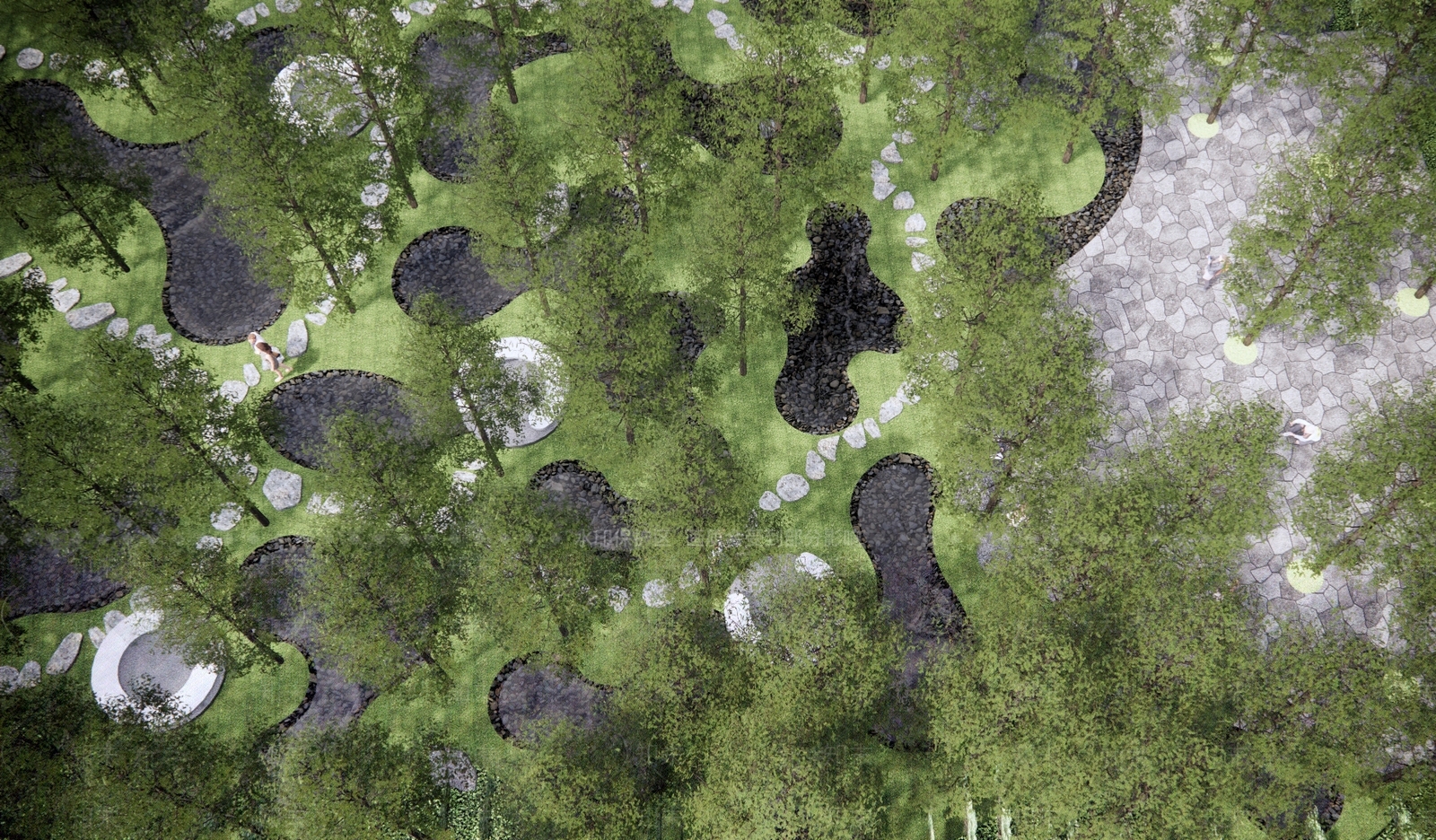 现代森林湿地平台SU模型下载【ID:1140943996】