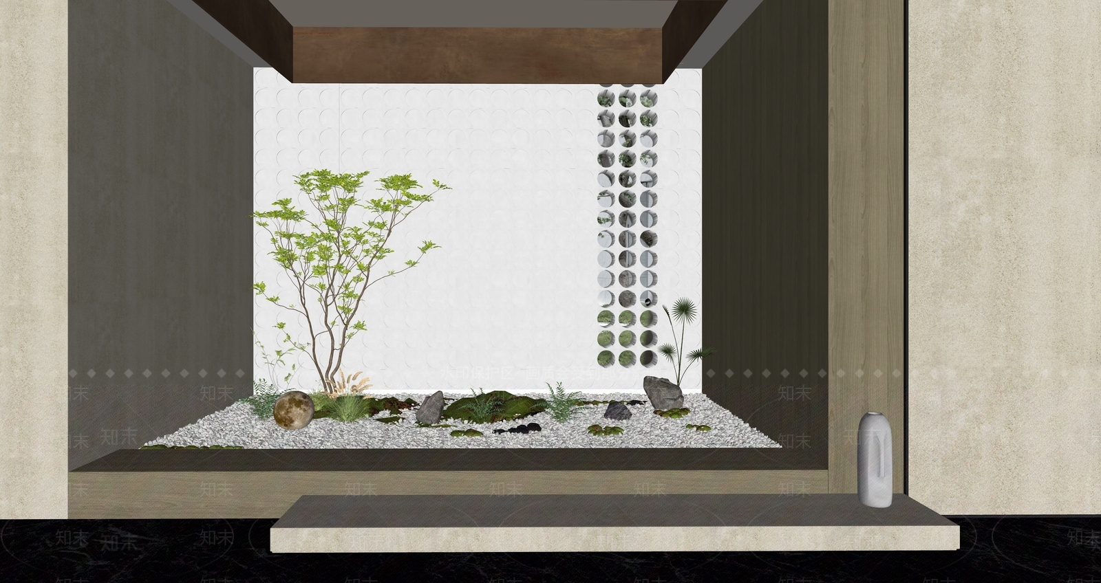 现代植物景观造景SU模型下载【ID:1140948561】_知末su模型网