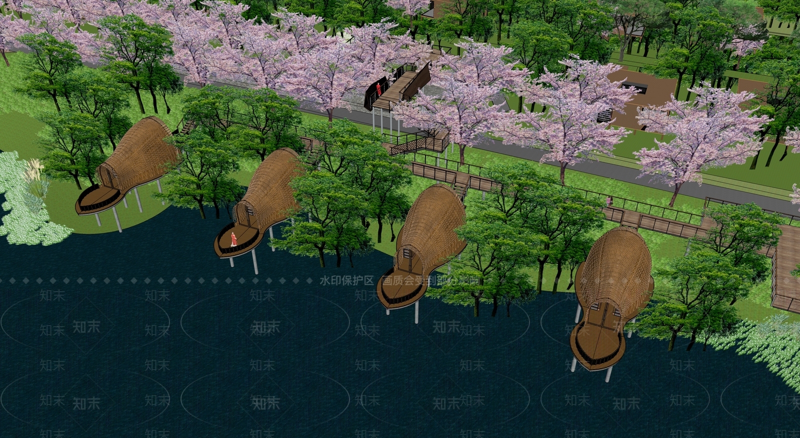 现代木屋建筑SU模型下载【ID:1140953362】