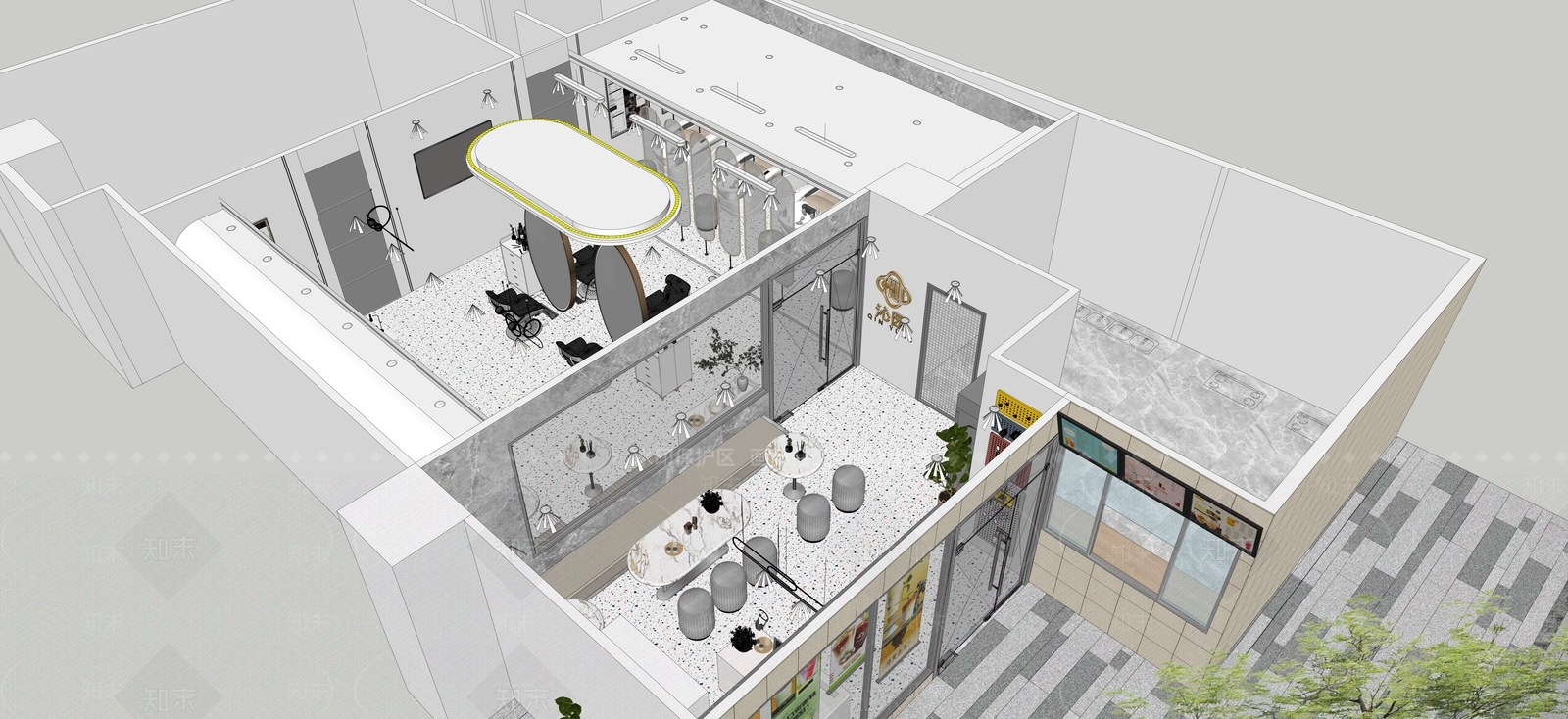 现代理发店SU模型下载【ID:1141158777】