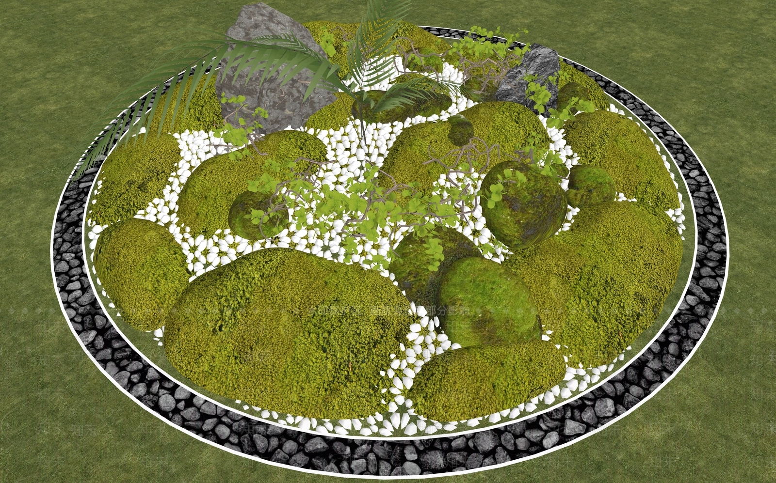 现代微地形景观SU模型下载【ID:1140955523】