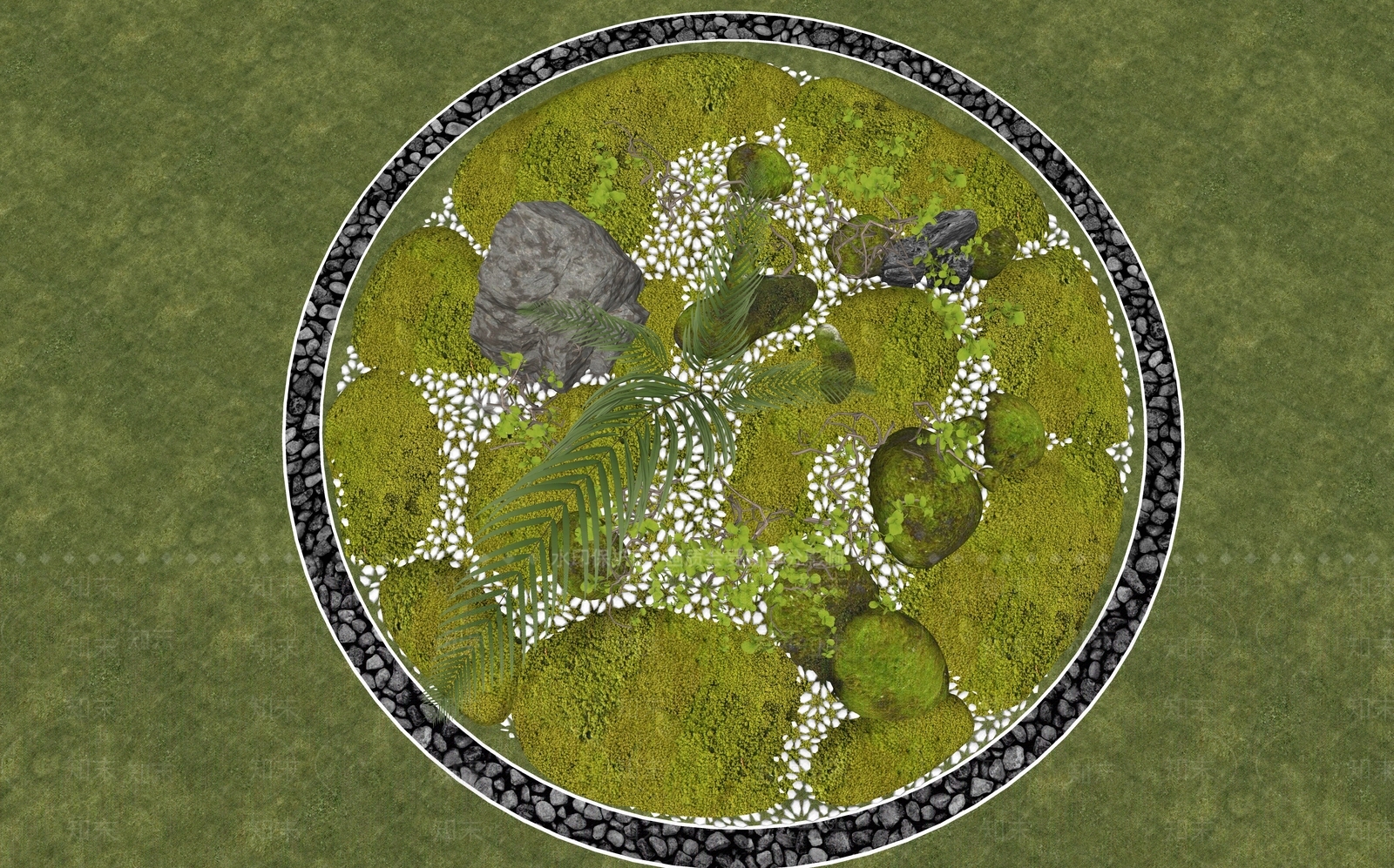 现代微地形景观SU模型下载【ID:1140955523】