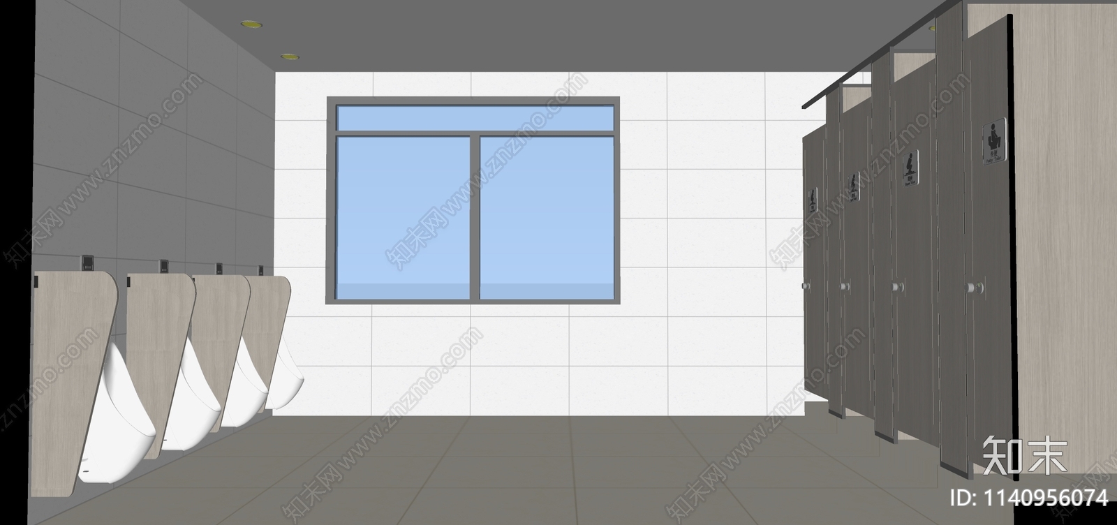 现代公共卫生间SU模型下载【ID:1140956074】