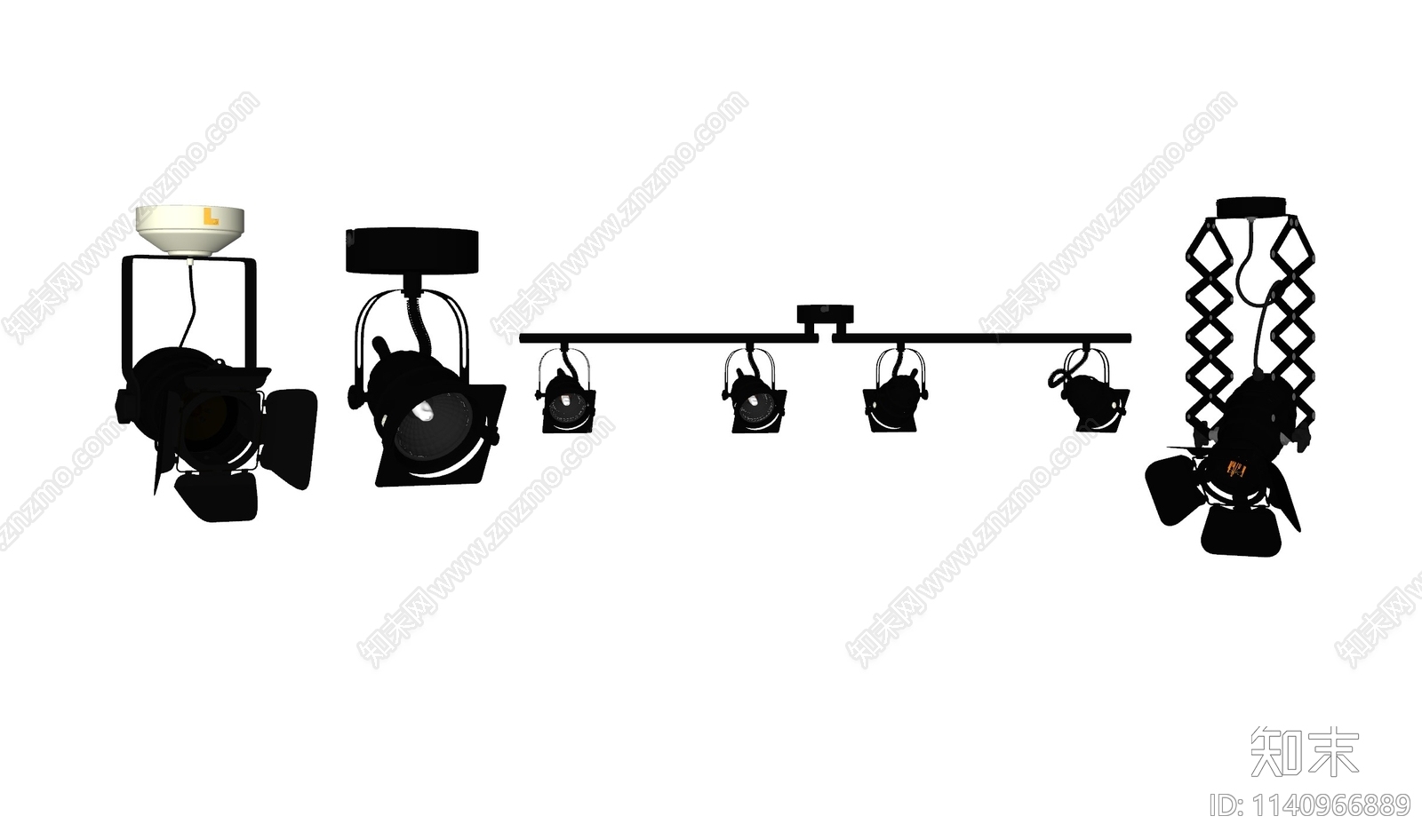 舞台灯追光灯补光灯演出舞台设备器材娱乐器材SU模型下载【ID:1140966889】