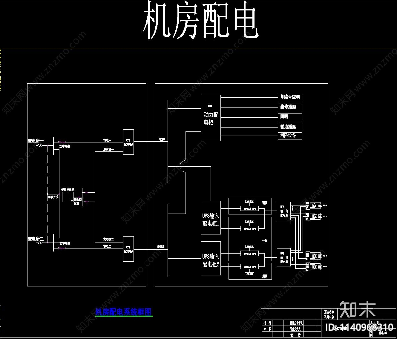 机房装修cad施工图下载【ID:1140968310】