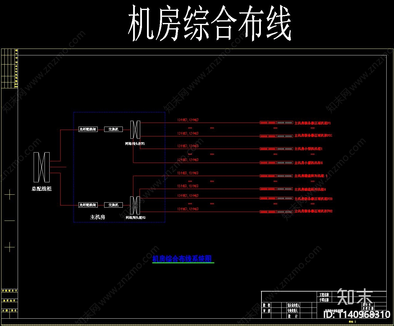 机房装修cad施工图下载【ID:1140968310】