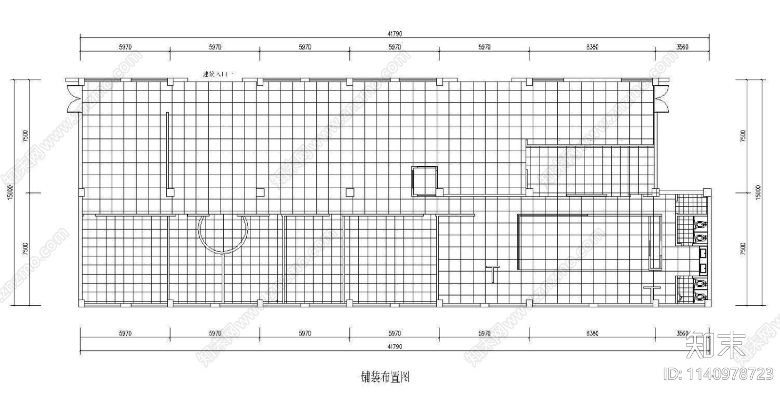 办公室家居展厅cad施工图下载【ID:1140978723】