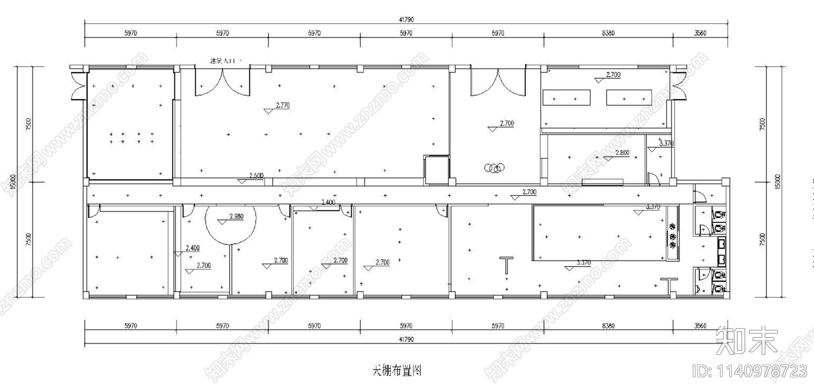 办公室家居展厅cad施工图下载【ID:1140978723】