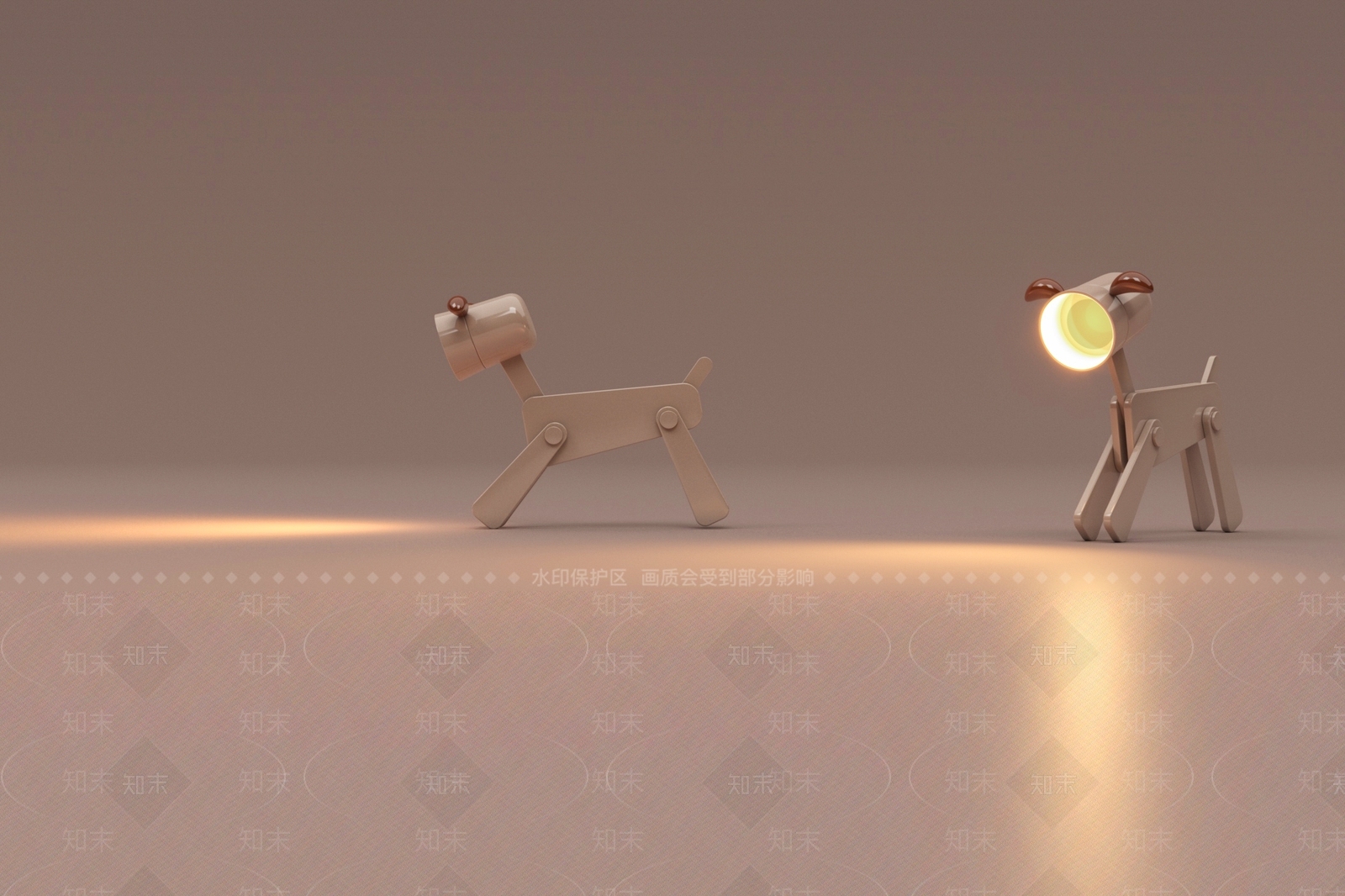 现代创意小狗台灯3D模型下载【ID:1141786439】