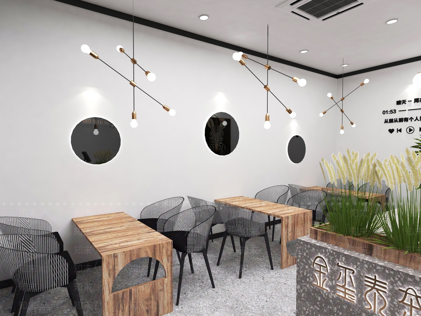 现代奶茶店咖啡店SU模型下载【ID:1141114718】