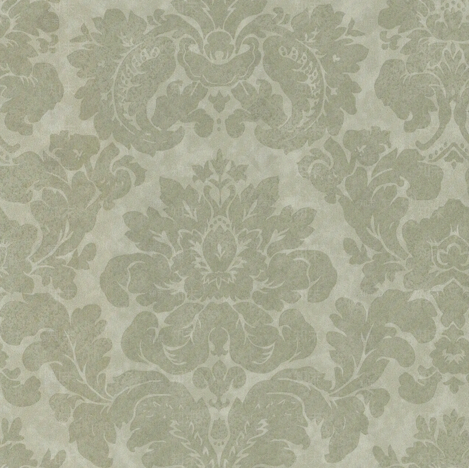 无缝欧式绿灰色墙布贴图下载【ID:1140990694】
