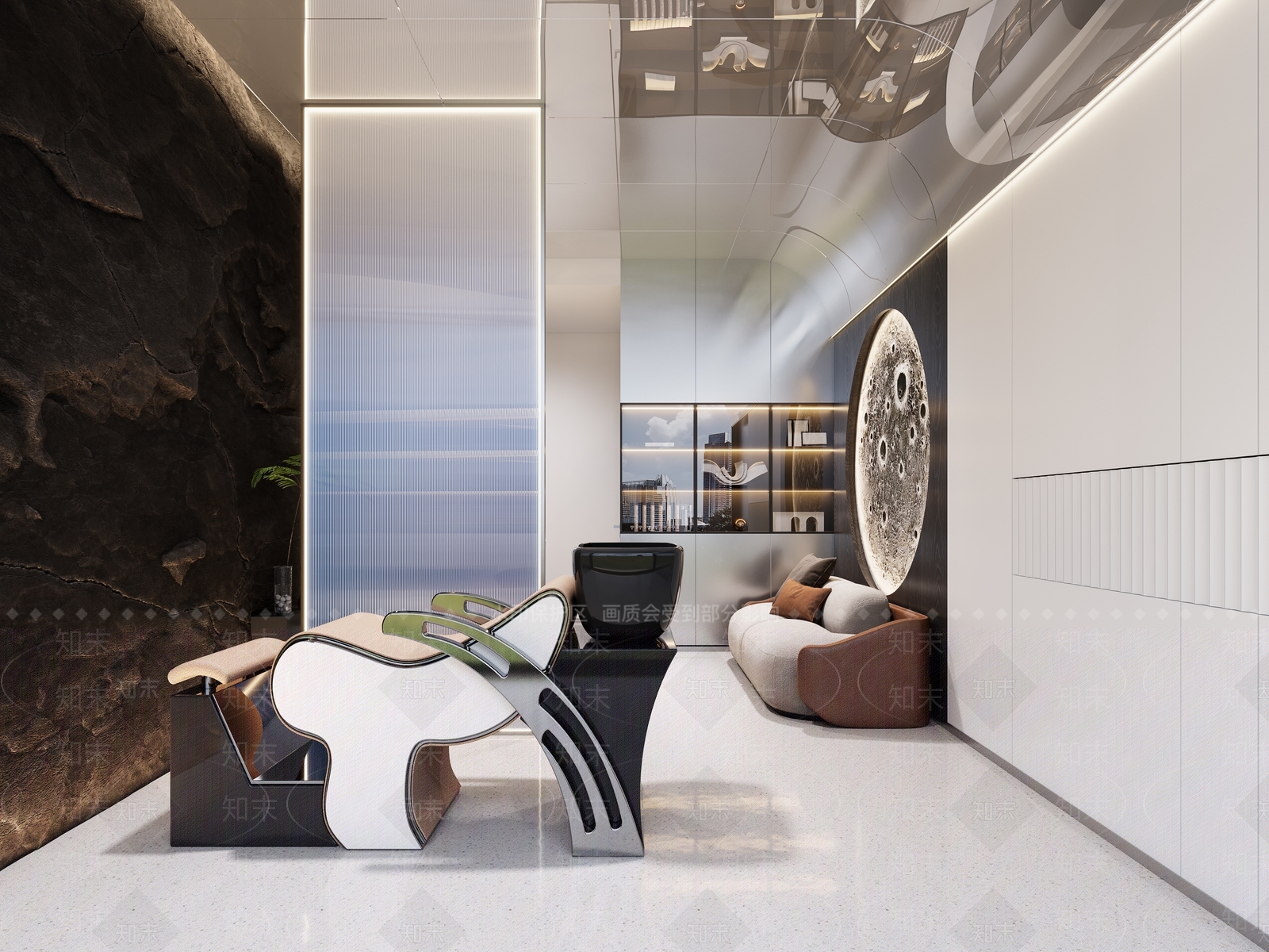 现代美发店包间3D模型下载【ID:1140991975】