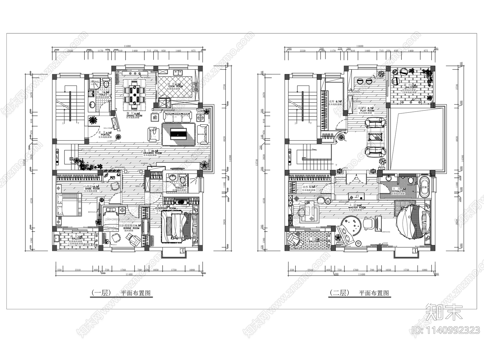 自建房室内平面布置图施工图下载【ID:1140992323】