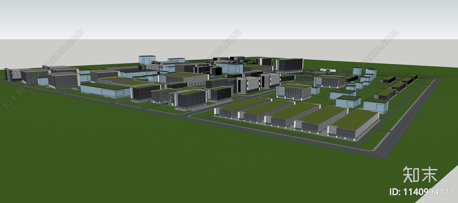 现代科技产业园SU模型下载【ID:1140994117】