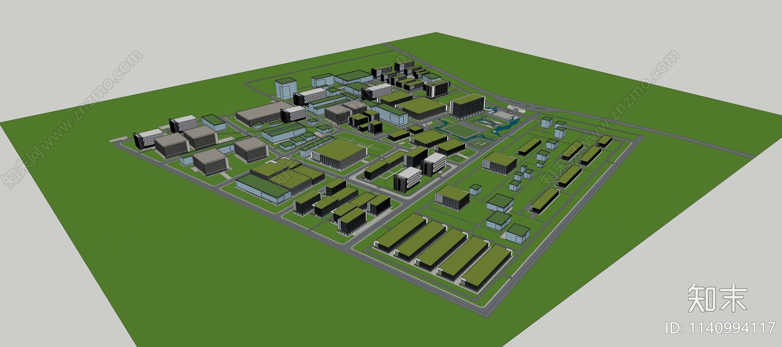 现代科技产业园SU模型下载【ID:1140994117】