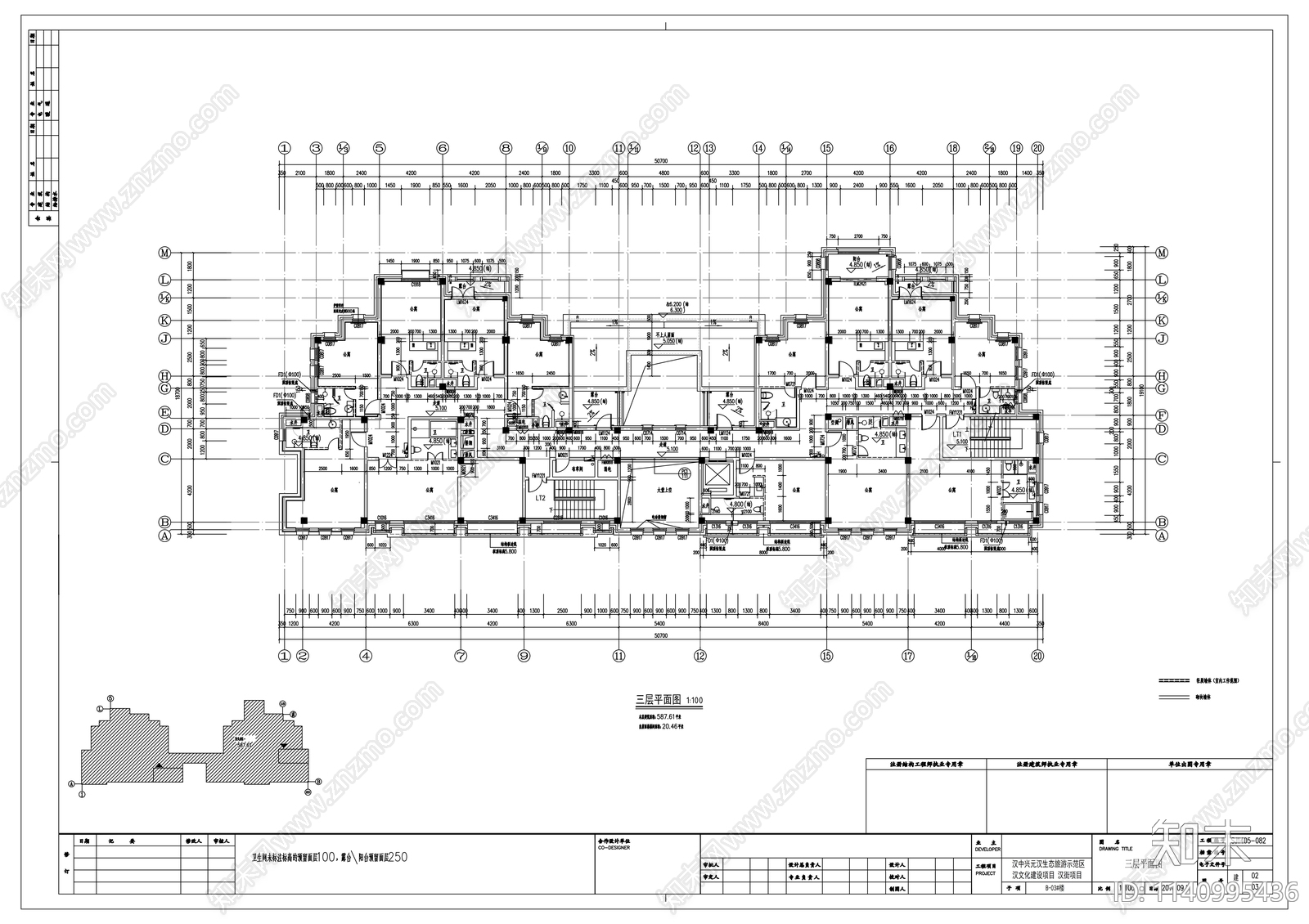 住宅区建筑cad施工图下载【ID:1140995436】