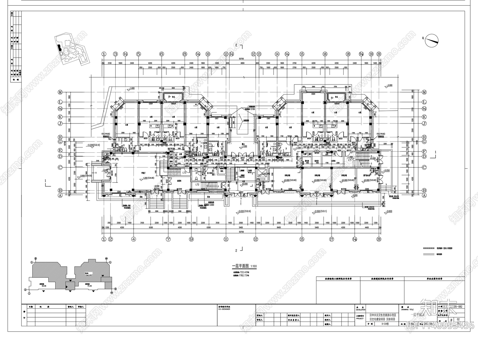 住宅区建筑cad施工图下载【ID:1140995436】