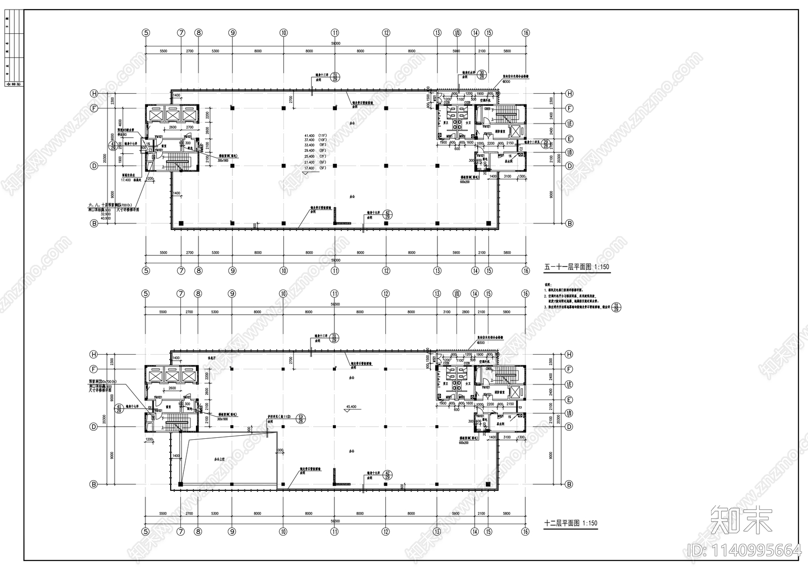 苏州某邮政中心办公楼建筑cad施工图下载【ID:1140995664】
