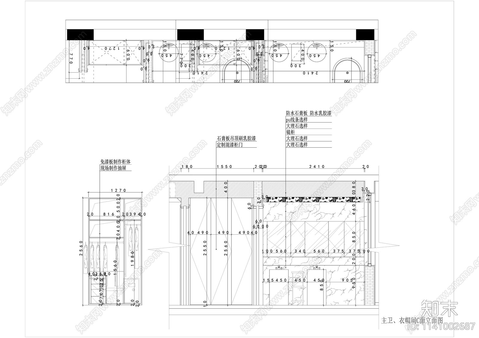 三层欧式别墅及室外露台装修cad施工图下载【ID:1141002687】