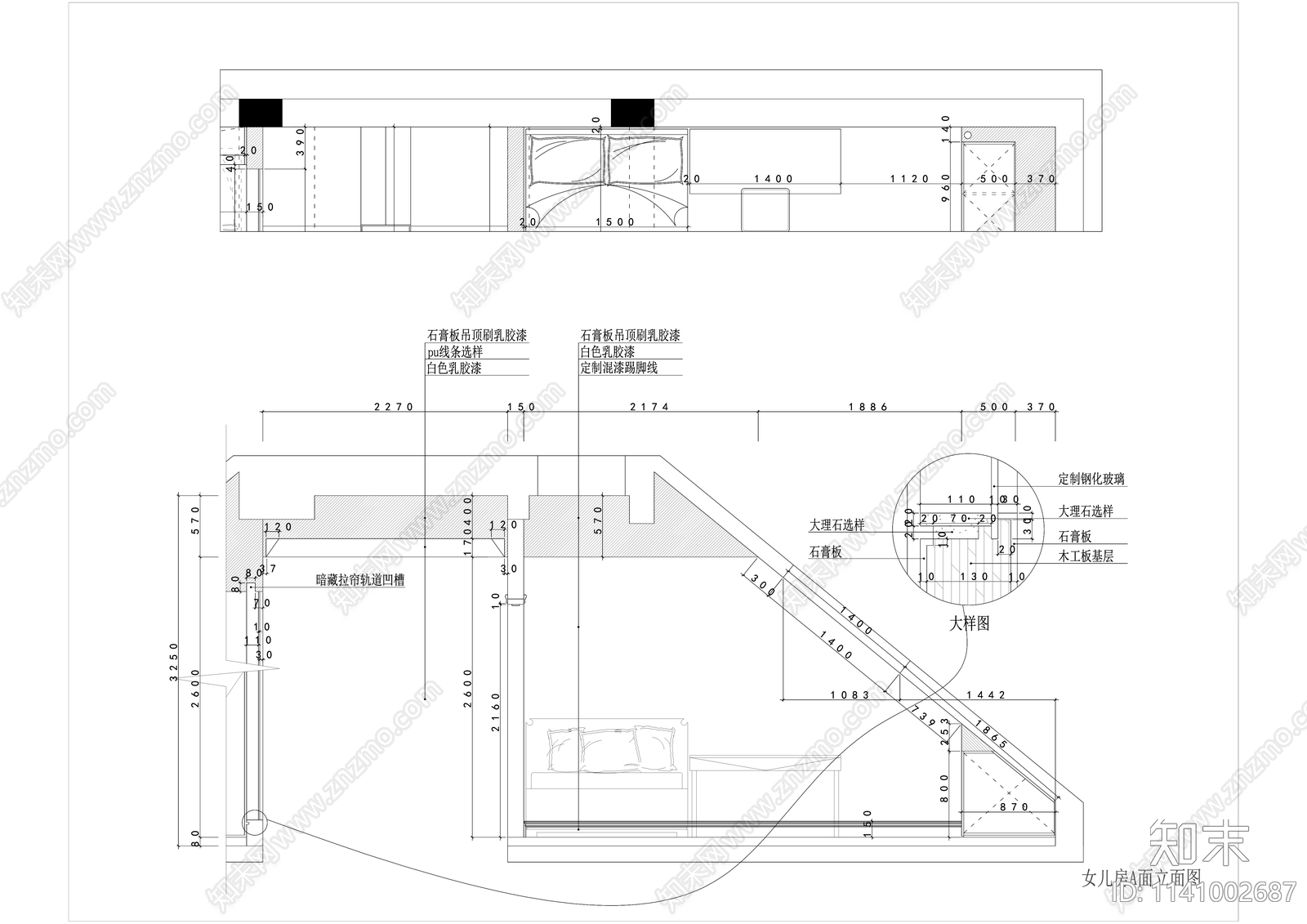 三层欧式别墅及室外露台装修cad施工图下载【ID:1141002687】