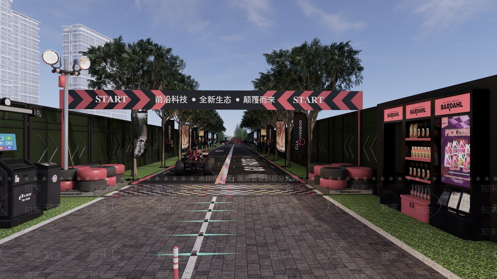 现代竞技赛车场SU模型下载【ID:1141004055】