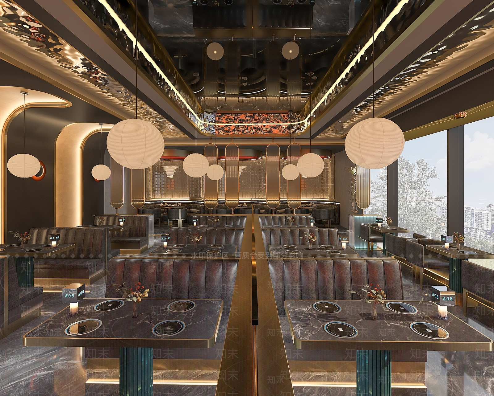 现代自助餐厅3D模型下载【ID:1213912514】