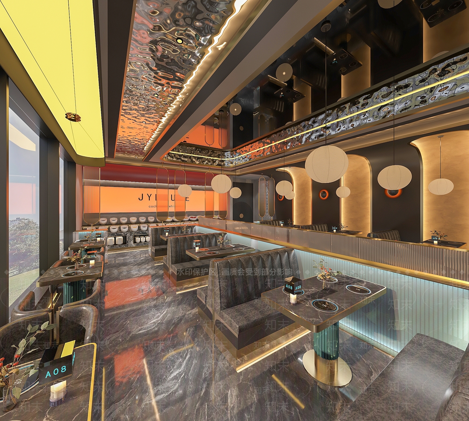 现代自助餐厅3D模型下载【ID:1213912514】